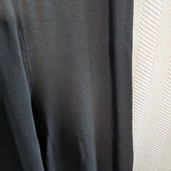 Joseph Ribkoff Black Knit Culottes Pointelle Hem Medium Pull-On Cropped Wide Leg - Picture 5 of 8